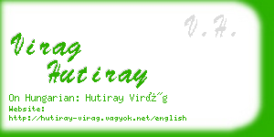 virag hutiray business card